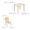 Flash Furniture Rectangle 21.875 W, 26.625 L, 23.5 H, Plastic, Steel, Brown YU-YCY-098-0034-RECT-TBL-NAT-GG - alternate 9
